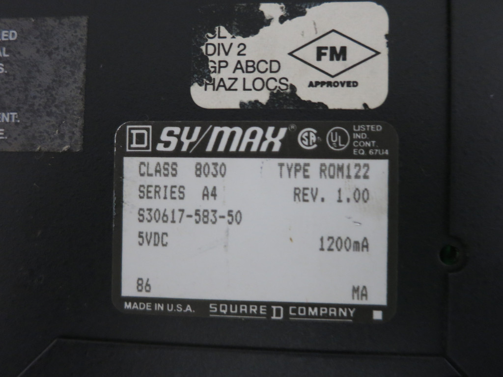 Square D Sy/Max 8030 ROM-122 Analog Output Module PLC A4 1.00 ROM122 R0M122 (DW5736-1)