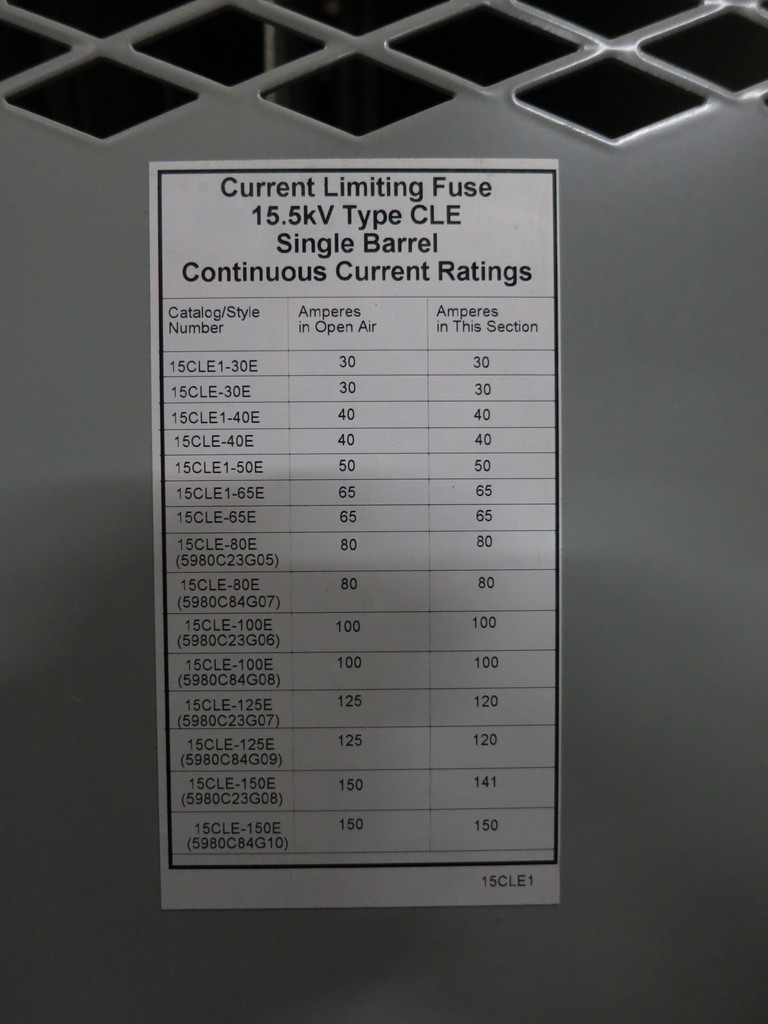 GE 15kV 600A MVS Load Interrupter Switch 9078A41G26 600 Amp Disconnect 15 kV (DW5774-1)