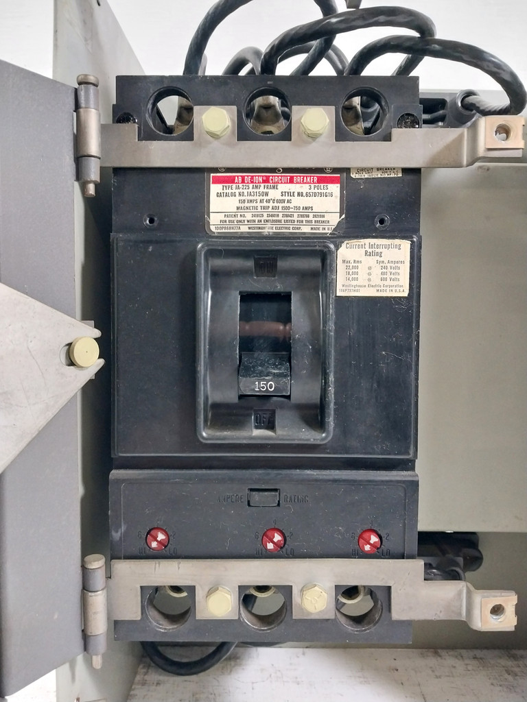 Westinghouse Type W 150 Amp Breaker Feeder Motor Control Center Bucket 18" 150A (BJ0604-1)