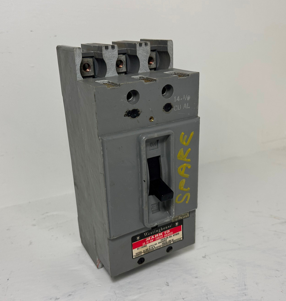 Westinghouse HF3030 30A AB De-Ion Circuit Breaker Mark 75 HF Frame 600V 30 Amp (EM4913-5)