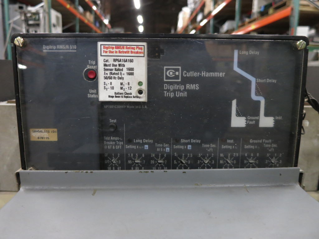 Siemens Allis LA-1600B 1600A Air Breaker LSIG RMS Trip Unit Digitrip 1600 Amp (DW5809-1)