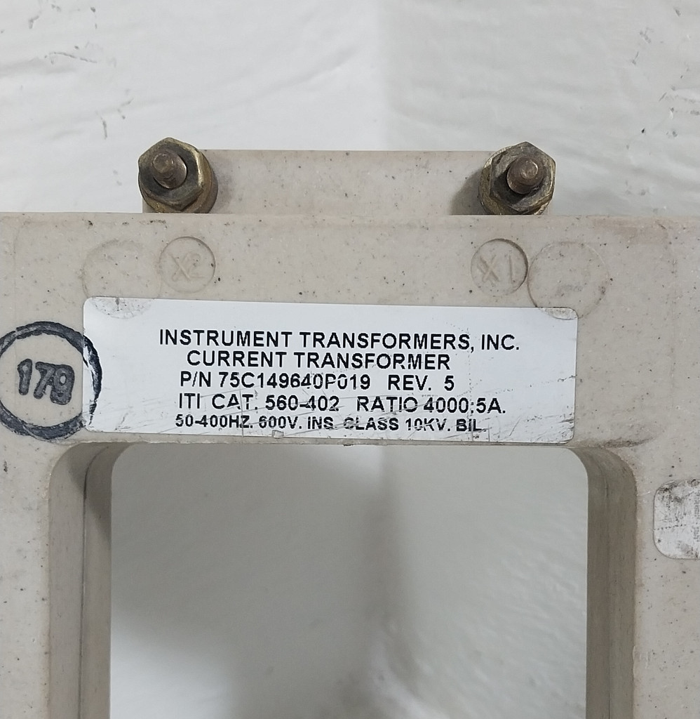 Instrument Transformers 560-402 Current Transformer Ratio 4000:5A CT Rev.5 (BJ0730-1)