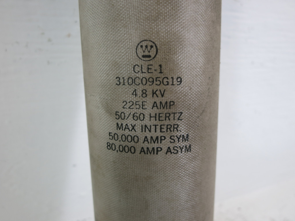 Westinghouse 310C095G19 225E Amp 4.8 kV CLE-1 Current Limiting Power Fuse 225A (DW5955-3)