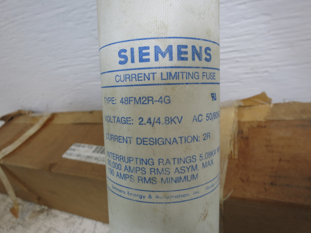NEW Siemens 48FM2R-4G 2R Amp Current Limiting Power Fuse 2400/4800V 190A 5 kV (DW5976-2)