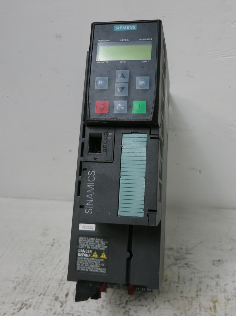 Siemens 6SL3210-1PE21-4AL0 Sinamics Power Module Drive 7.5HP PM240 Control CU230 (DW5985-1)