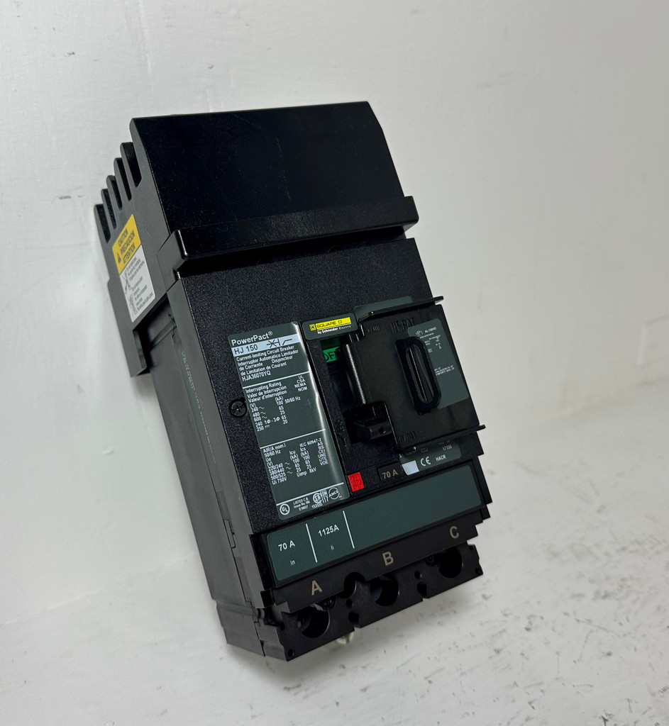 NEW Square D I-Line HJA36070YQ 70A PowerPact Breaker HJA36070 HJ150 Trip 3P NIB (EM5059-1)