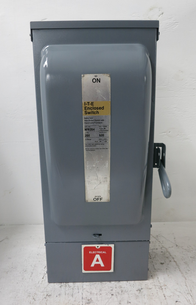 ITE NFR354 200A 600V Non-Fusible Disconnect Switch 200 Amp NFR-354 Gould 3R (DW6094-1)
