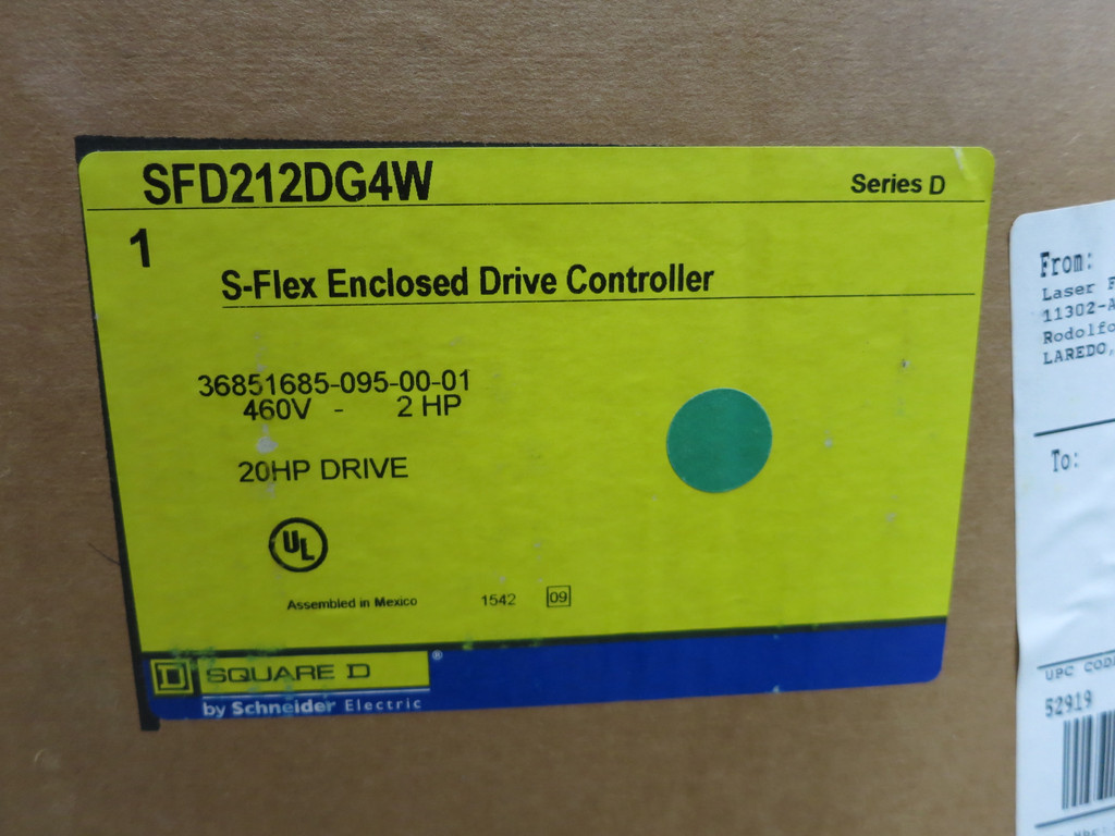 NEW Square D ATV212 S-Flex VS Drive Controller 2 HP Enclosed SFD212DG4W VFD (DW6093-1)