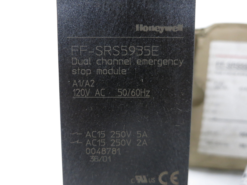 NEW Honeywell FF-SRS5935E Emergency Stop Module Relay Dual Channel 120V (DW6146-1)