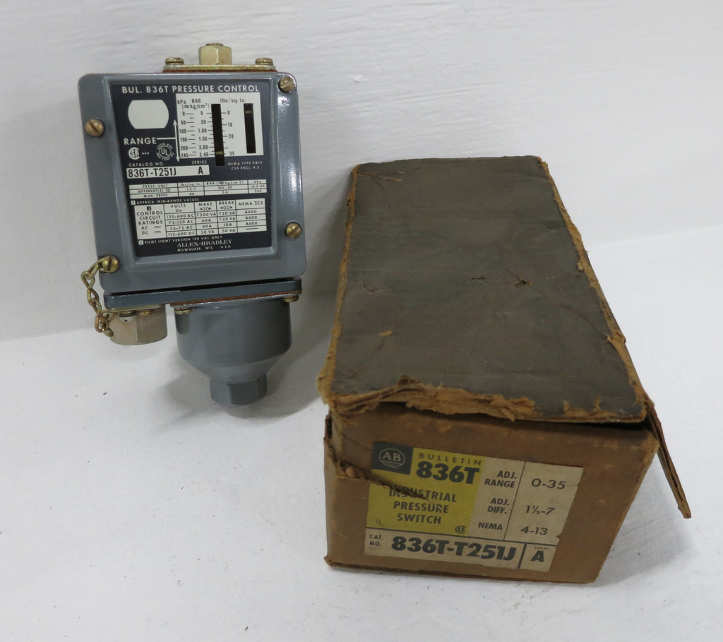 NEW Allen Bradley 836T-T251J Ser A Industrial Pressure Switch Control 0-35 (DW6153-1)