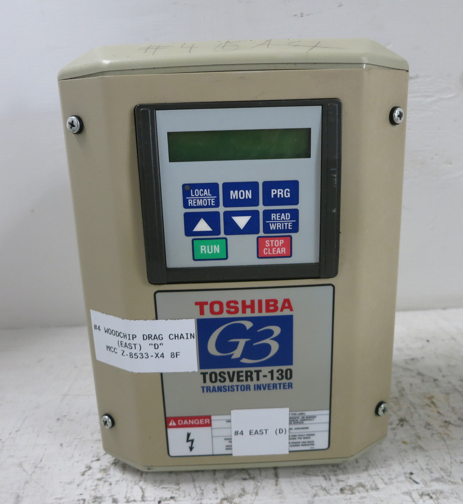 Toshiba VT130G3U4080 7.5 HP G3 Tosvert-130 460V AC VS Drive Transistor Inverter (DW6166-2)