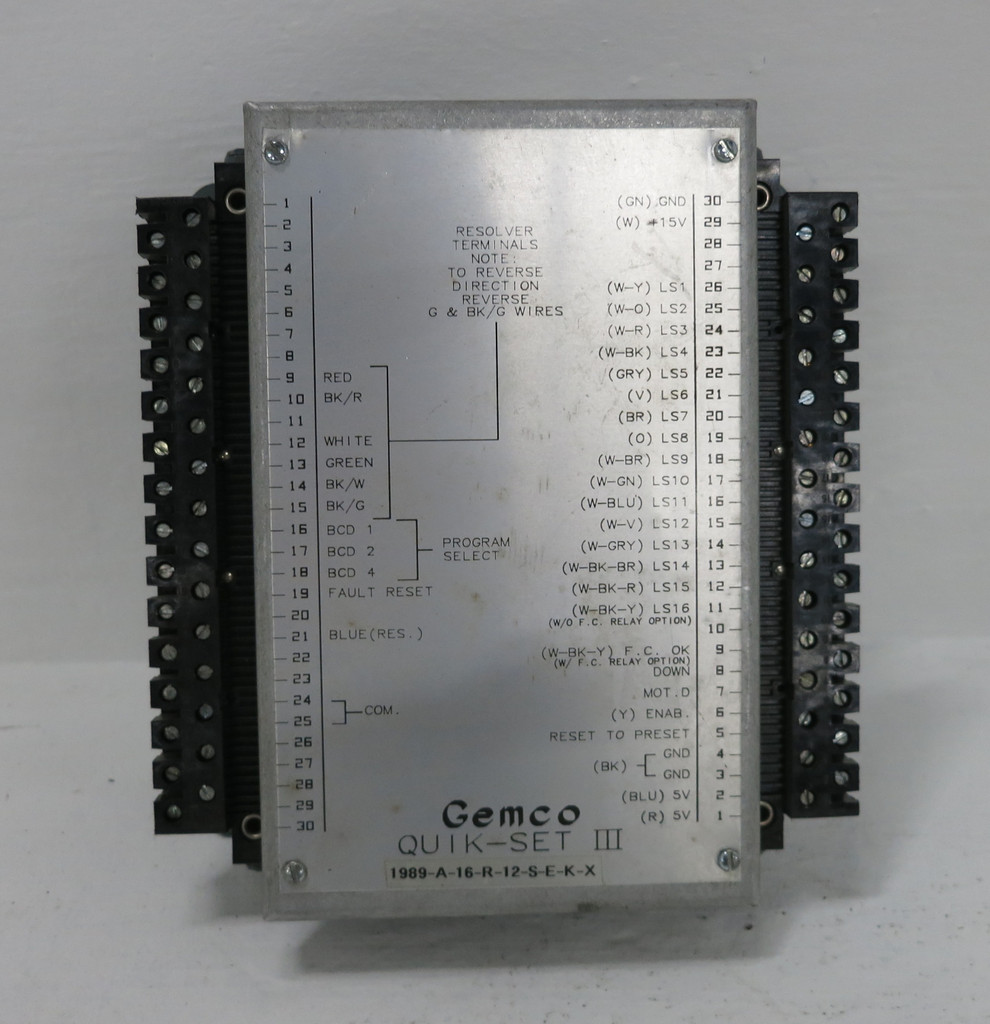 Magnetek Gemco 1989-A-16-R-12-S-E-K-X Quik-Set III Programmable Limit Switch PLS (DW6172-1)