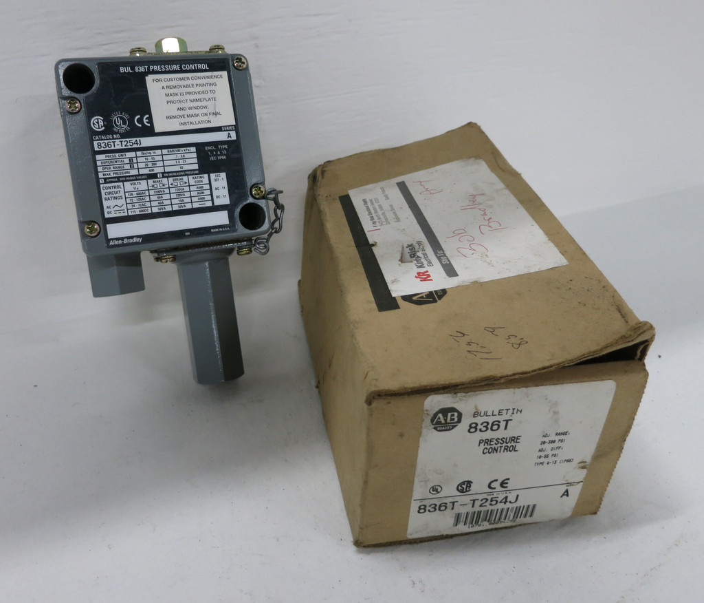 NEW Allen Bradley 836T-T254J Ser A Industrial Pressure Switch Control (DW6168-1)