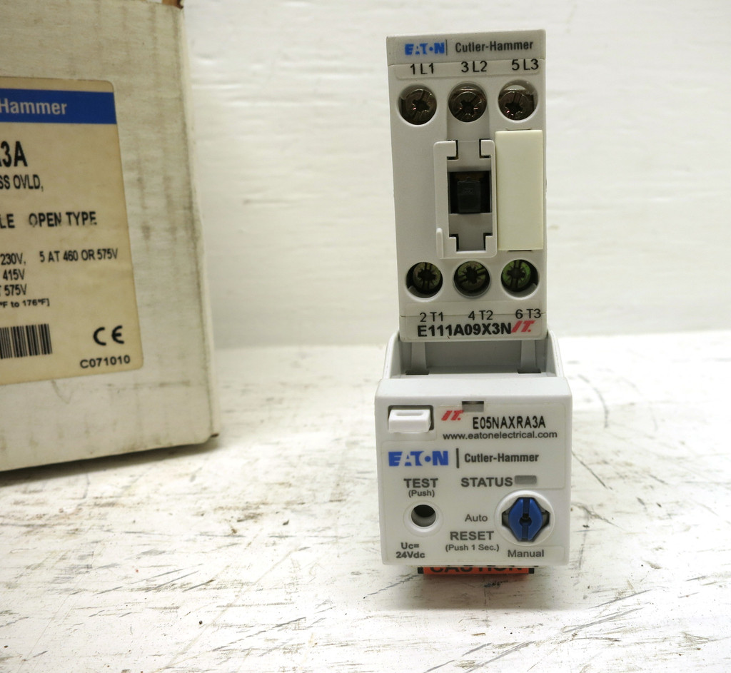 NEW Eaton E101A09A3A Motor Starter 9A 24V Coil .25-.8A Overload FVNR 5HP @ 460V (DW6217-2)