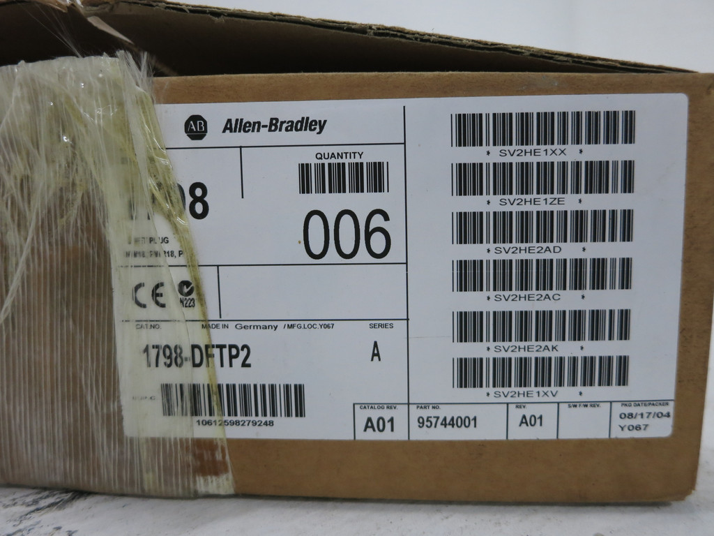 NEW Allen Bradley 1798-DFTP2 Ser A DNET Plug FlexArmor DeviceNet A01 (BOX OF 6) (DW6237-2)