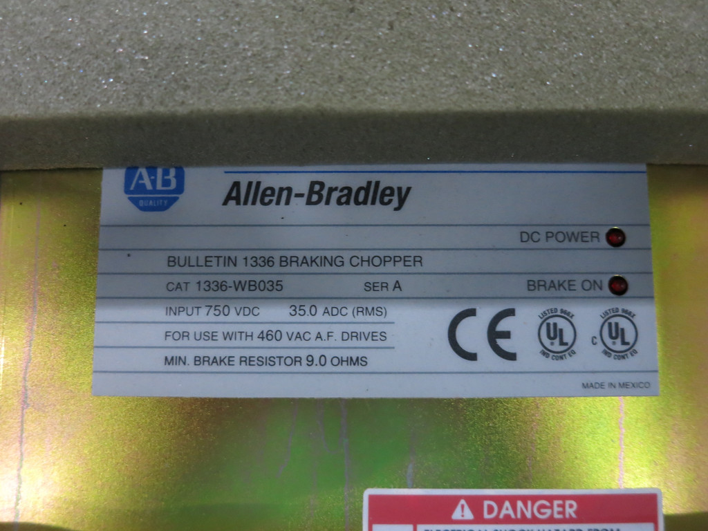 NEW Allen Bradley 1336-WB035 Braking Chopper Dynamic Brake 163716 (DW6251-1)