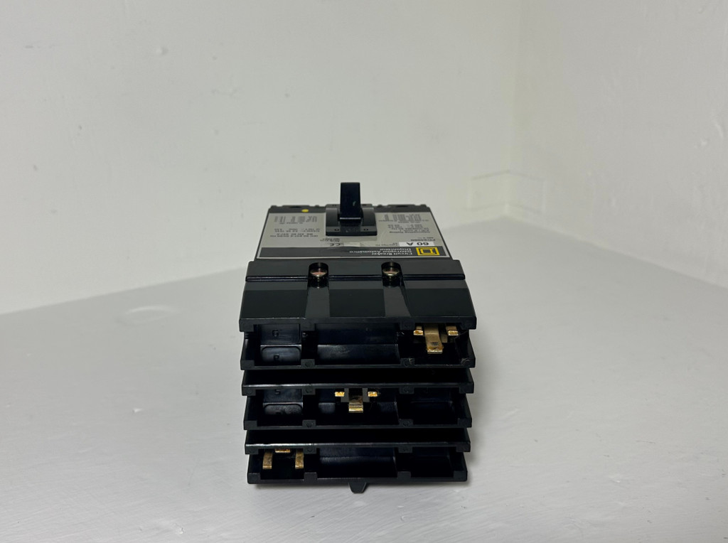 Square D I-Line FC34060 60A Circuit Breaker 480 VAC 3 Pole Type FC 60 Amp HACR (EM5101-1)