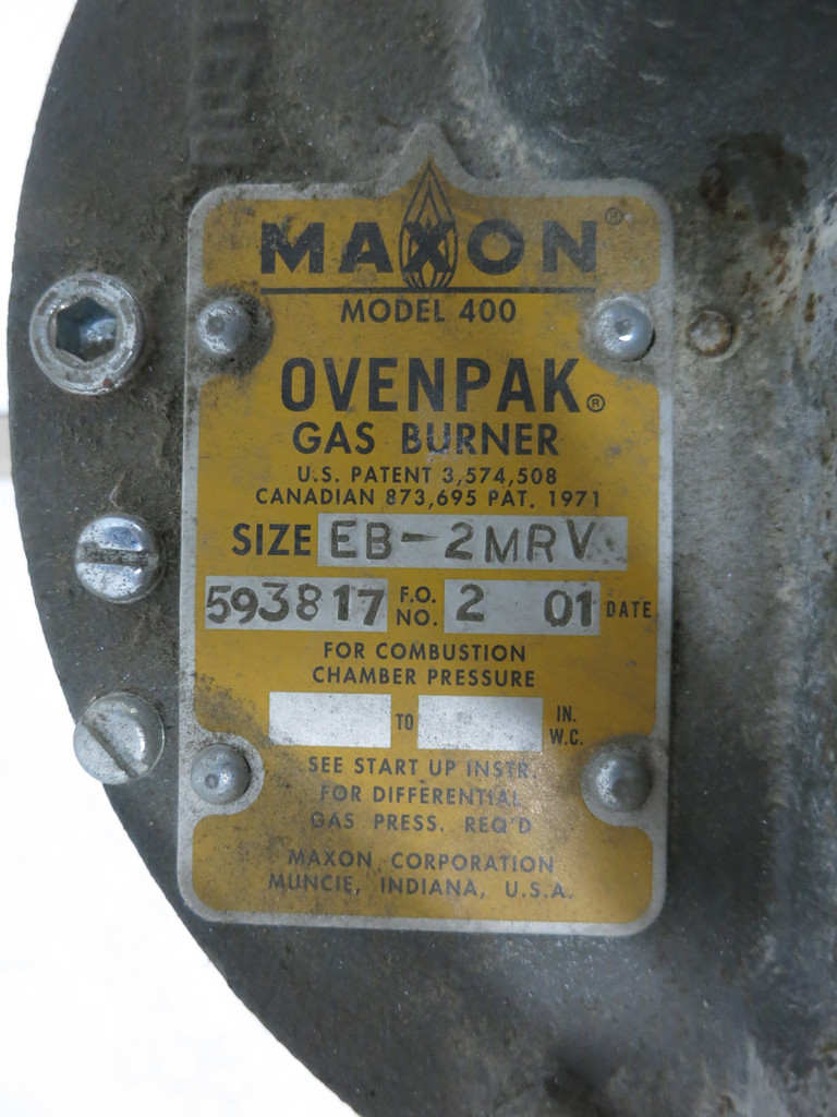 Maxon Model 400 Size EB-2MRV OvenPak Gas Burner EB2MRV (DW6284-1)