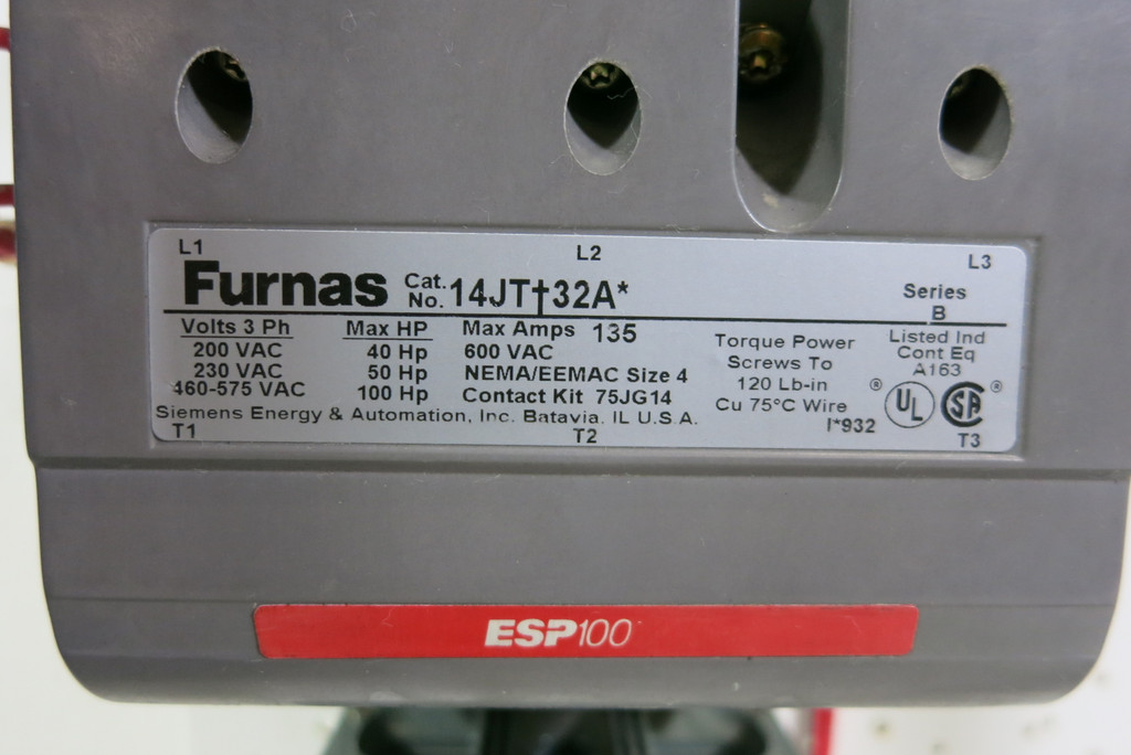 Siemens Tiastar Furnas 89 Size 4 Starter 200 Amp Fusible 42" MCC Bucket 200A Sz4 (BJ0819-1)