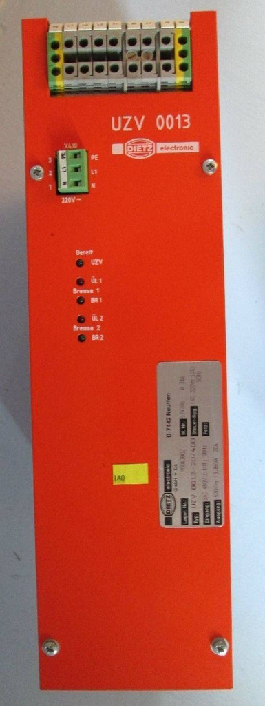 DIETZ electronic UZV 0013-20/400 AC Servo Drive Controller 174706 A 316 PLC (EBI1182-1)