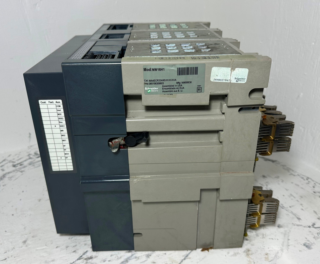 Square D NW16H1 1600A MasterPact LSI Circuit Breaker w/ 1200 Amp Trip S133A 5.0 (EM5124-3)