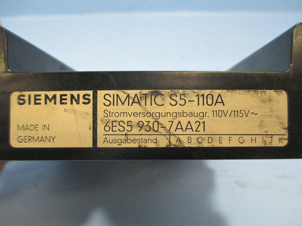 Siemens Simatic PLC S5-110 6ES5 930-7AA21 Power Supply Module S5110 6ES59307AA21 (EBI3944-13)