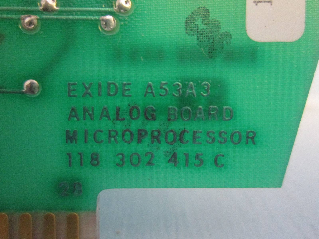 Exide A53A3 Analog Board Microprocessor PLC 118 302 415 C Module Board 101072428 (EBI1291-5)