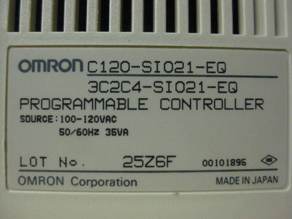 Omron C120-SIO21-EQ 120V Programmable Controller 3G2C4 C120SI021EQ PLC Otari (EBI3167-2)