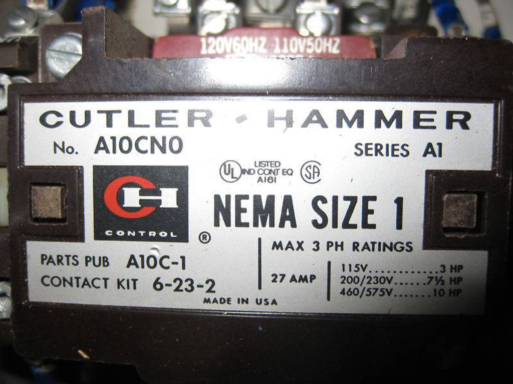 Cutler Hammer F10 Unitrol Sz Size 1 MCCB CH 15 Amp A (EBI0934-7)