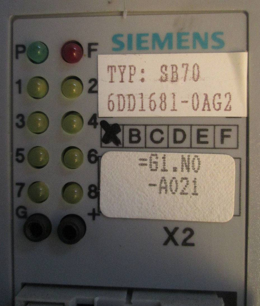 Siemens 6DD1681-0AG2 SB 70 SIMADYN D Output Module CUT PLC Simatic 6DDI68I-OAG2 (EBI3901-9)