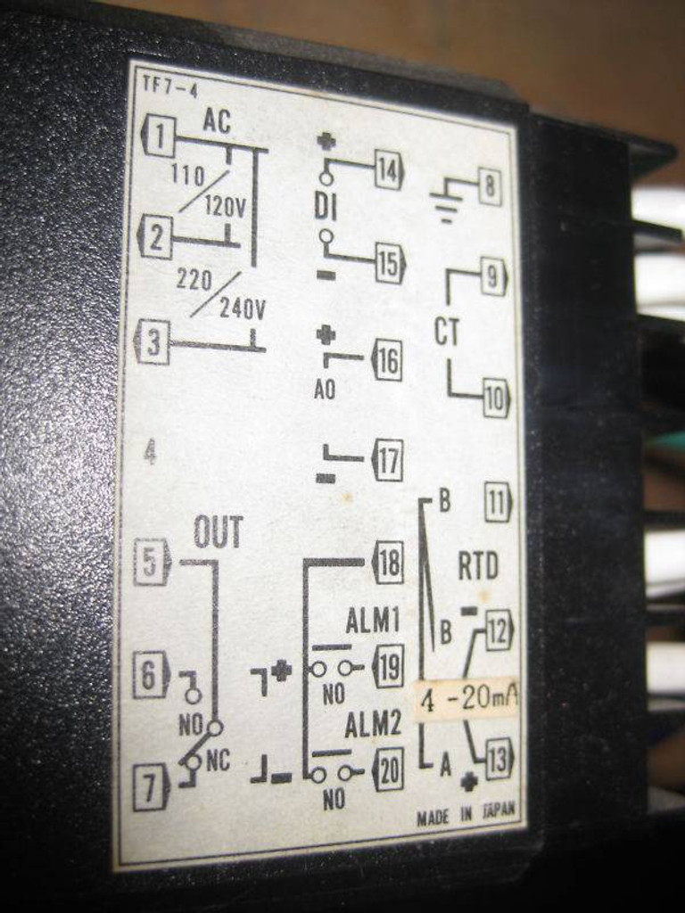 RKC Rex-F7 Temperature Control RexF7 Temp 32-482 deg F Monitor Controller (EBI3540-48)