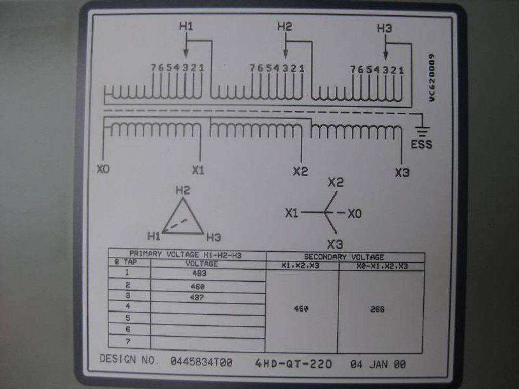 NEW Hevi Duty 34 kVA 460 Delta - 460Y/266 V DT651H34S 3PH Isolation Transformer (EBI2380-8)