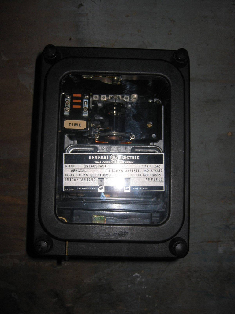 GE 12IAC57A12A Time Overcurrent Relay Special 60Hz 1.5-6Amp General Electric IAC (EBI1675-2)