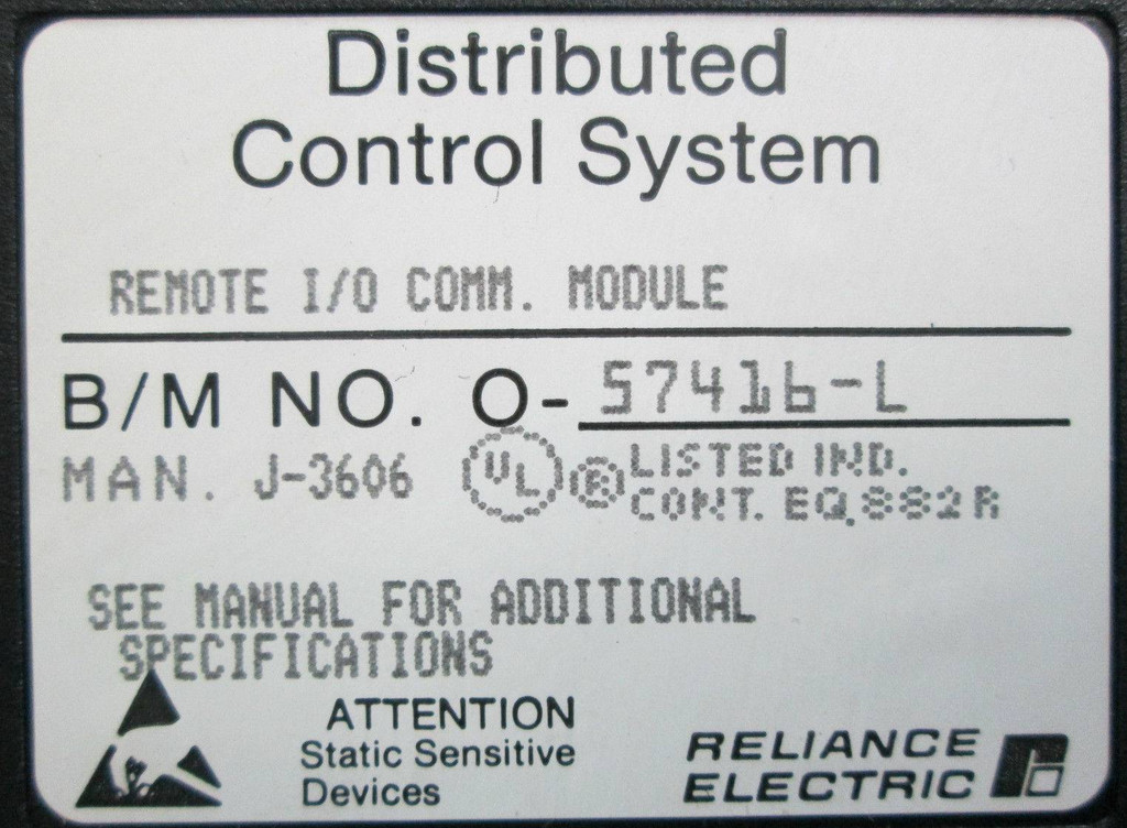 Reliance Electric 57416 0-57416-L Remote I/O Communications Module PLC AutoMax (EBI3458-1)