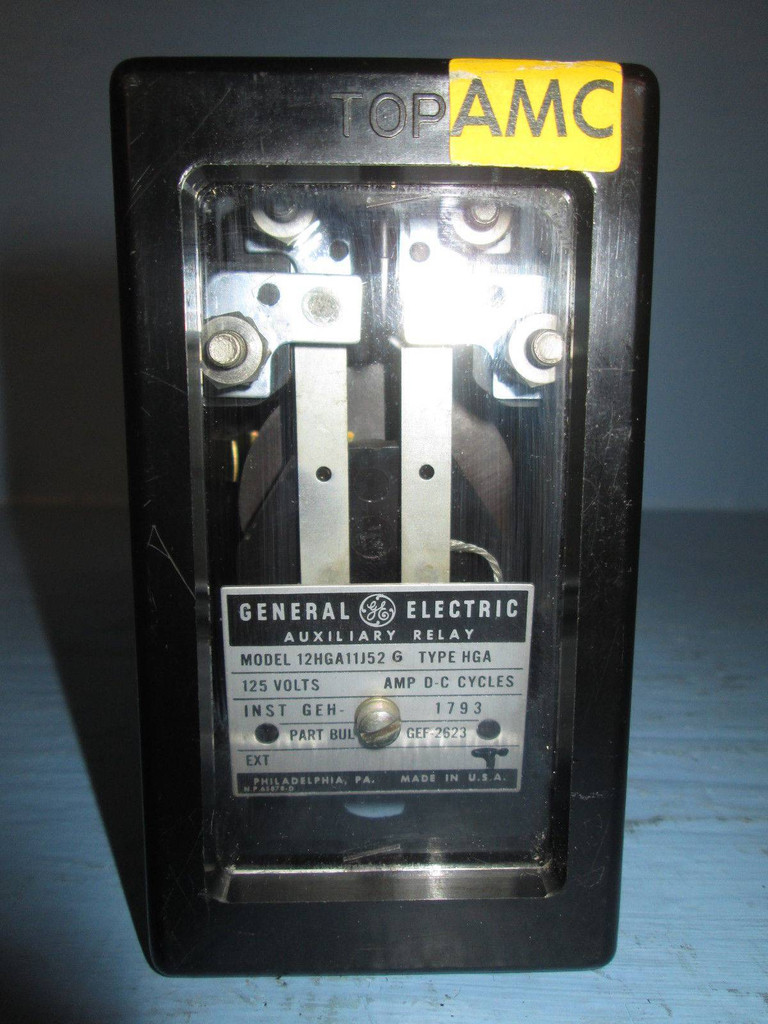 General Electric 12HGA11J52G Auxiliary Relay 12HGA11J52 G HGA Aux GEH-1793 GEF (EBI2024-20)