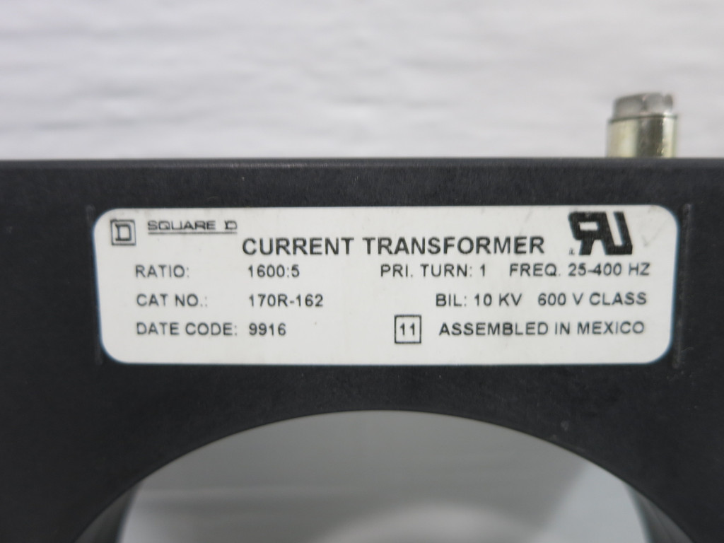 Square D 170R-162 Current Transformer 1600:5 A 5A CT 170R162 (EBI4003-7)
