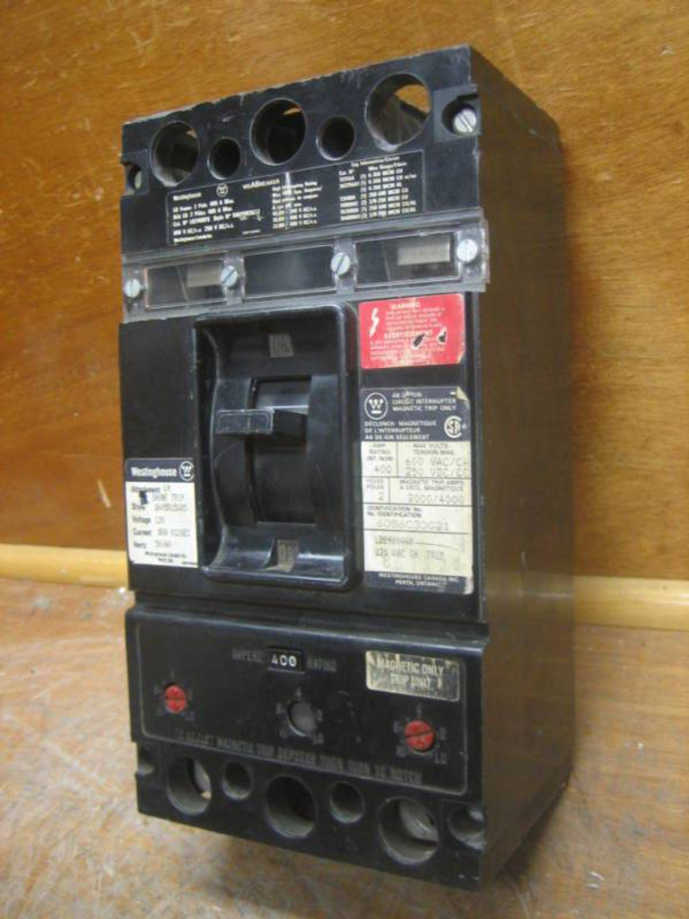 Westinghouse LB2400FS 400A Circuit Breaker 2-Pole 400 Amp LB-2400FS (EBI5019-1)