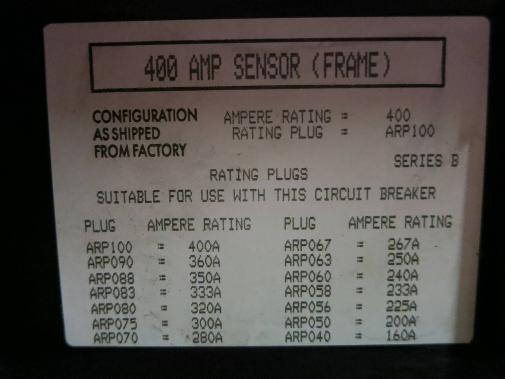 Square D SEM36400LSGA4 LSG 400A Frame/Sensor/RP Breaker SED36400LSG SE SEMG08 (PM0448-1)