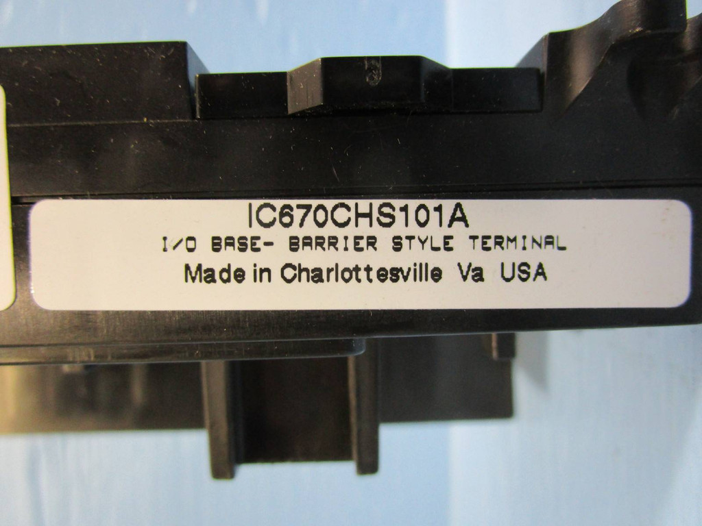 GE Fanuc IC670CHS101A I/O Base Barrier Style Terminal IC670CHS101 A Rack 90 70 (NP0510-12)