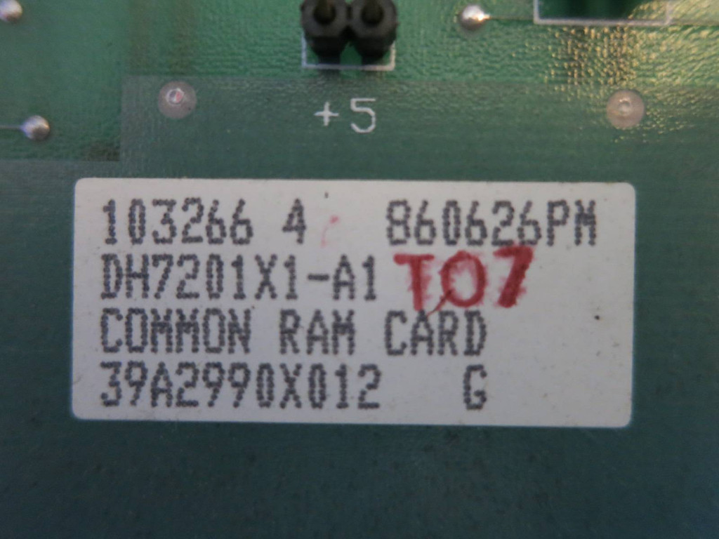 Fisher-Rosemount DH7201X1-A1 Common RAM Card w 19A4053X012 Chip 39A2990X012 PLC (PM1028-1)