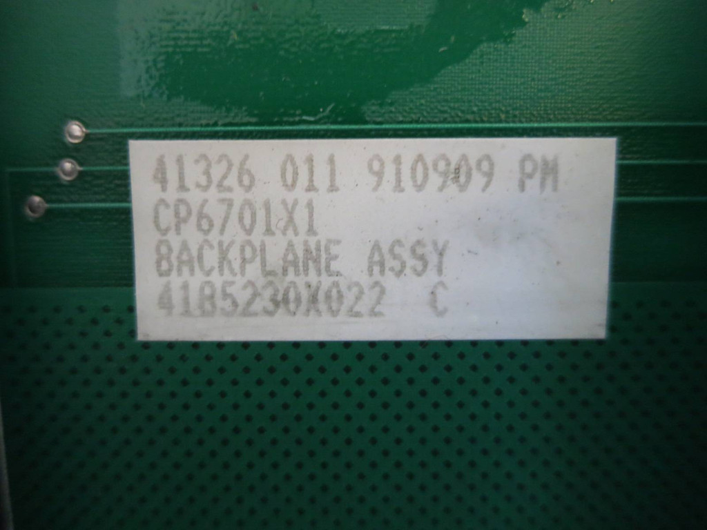 Fisher-Rosemount DP6701 Rack I/O Backplane Assembly CP6701X1 41B5230X022 41B5848 (PM1052-19)