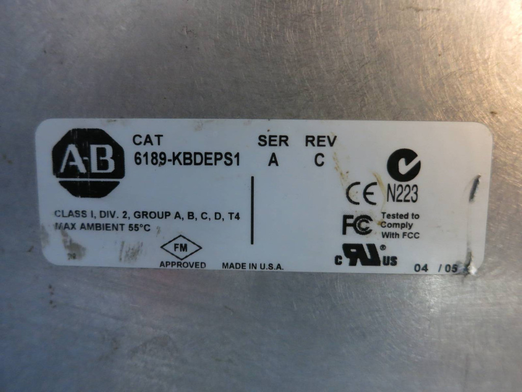 Allen Bradley 6189-KBDEPS1 Ser A Rev C Keyboard PLC Operator Interface AB (PM1202-1)