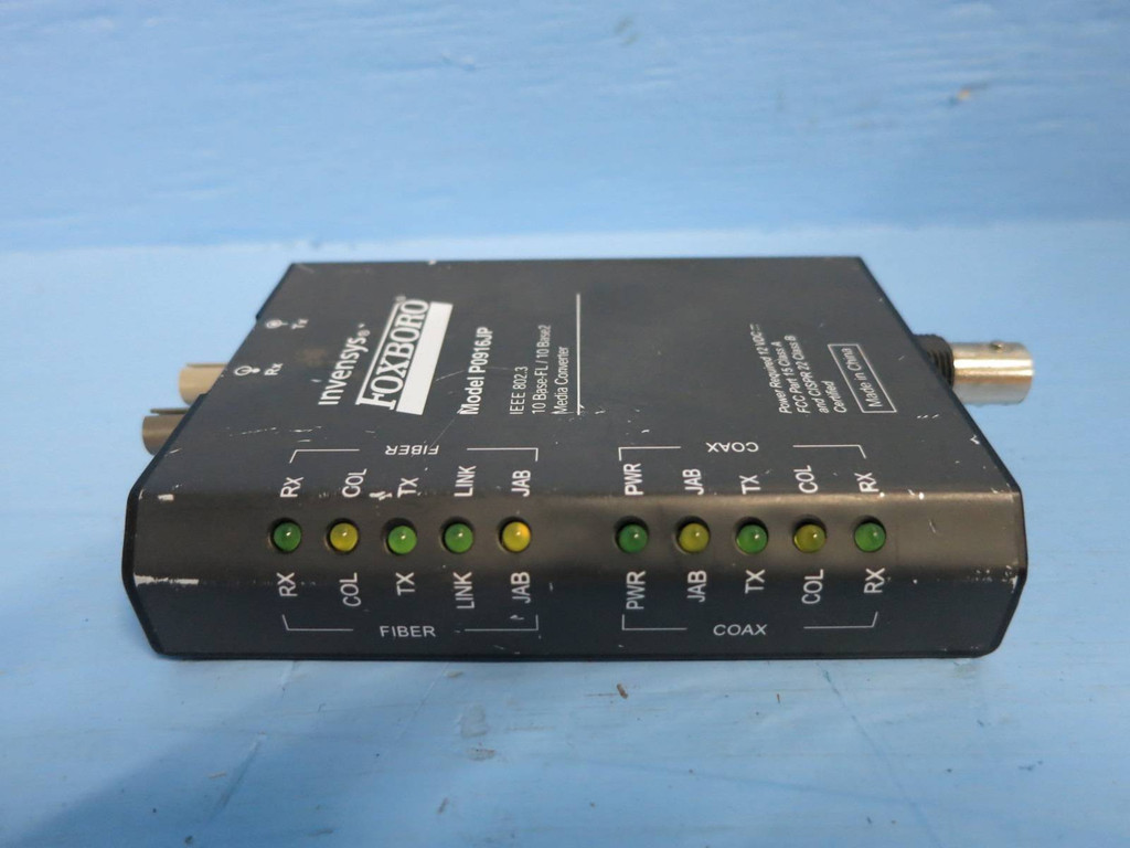 Foxboro P0916JP 10-Base-FL/10 Base2 Media Converter I/A Series Invensys PO916JP (PM1296-2)