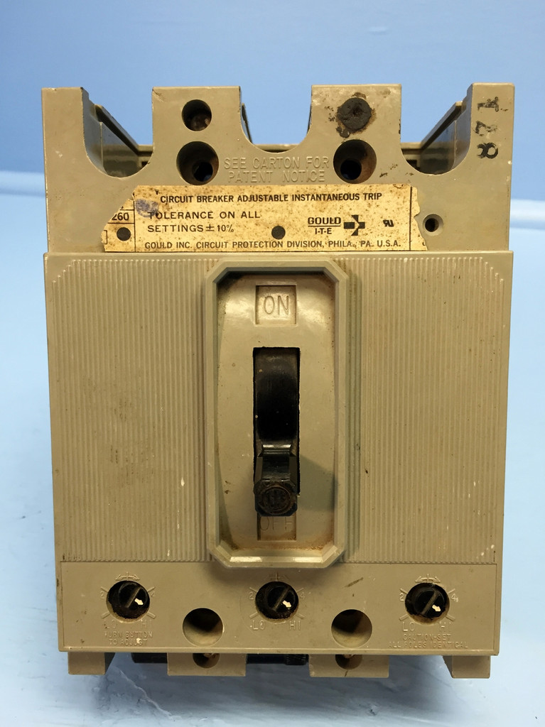 I-T-E Gould HE3-L050 50 Amp Circuit Breaker 600V 3 Pole HE3L050 ITE Siemens 50A (EM0881-2)