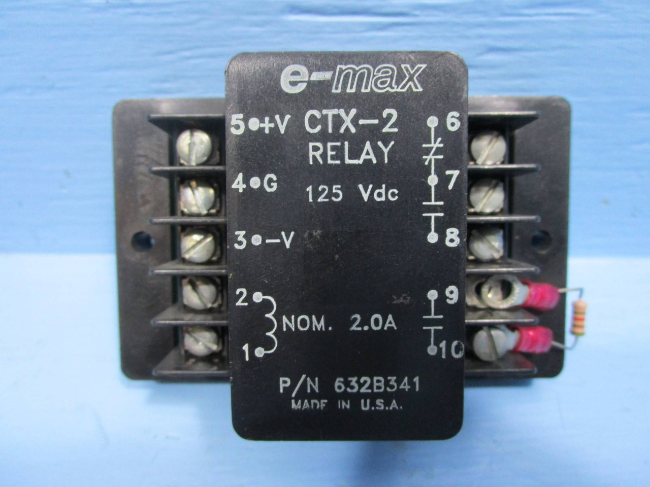 E-Max CTX-2 Relay Part No. 632B341 2A 125 VDC Contact Output Time Extension EMAX (NP0786-60)