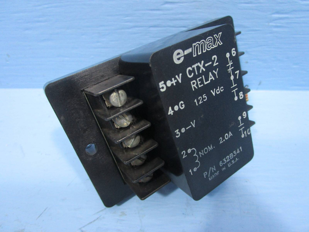 E-Max CTX-2 Relay Part No. 632B341 2A 125 VDC Contact Output Time Extension EMAX (NP0786-60)