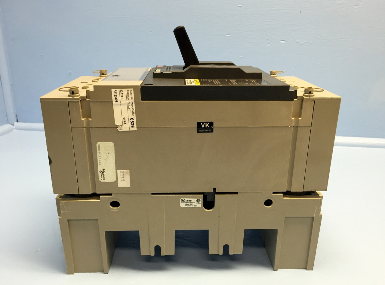 Merlin Gerin NSJ400A 400A Compact Molded Case Switch w/ Base Adapter 3P NSJ400 A (EM0933-79)