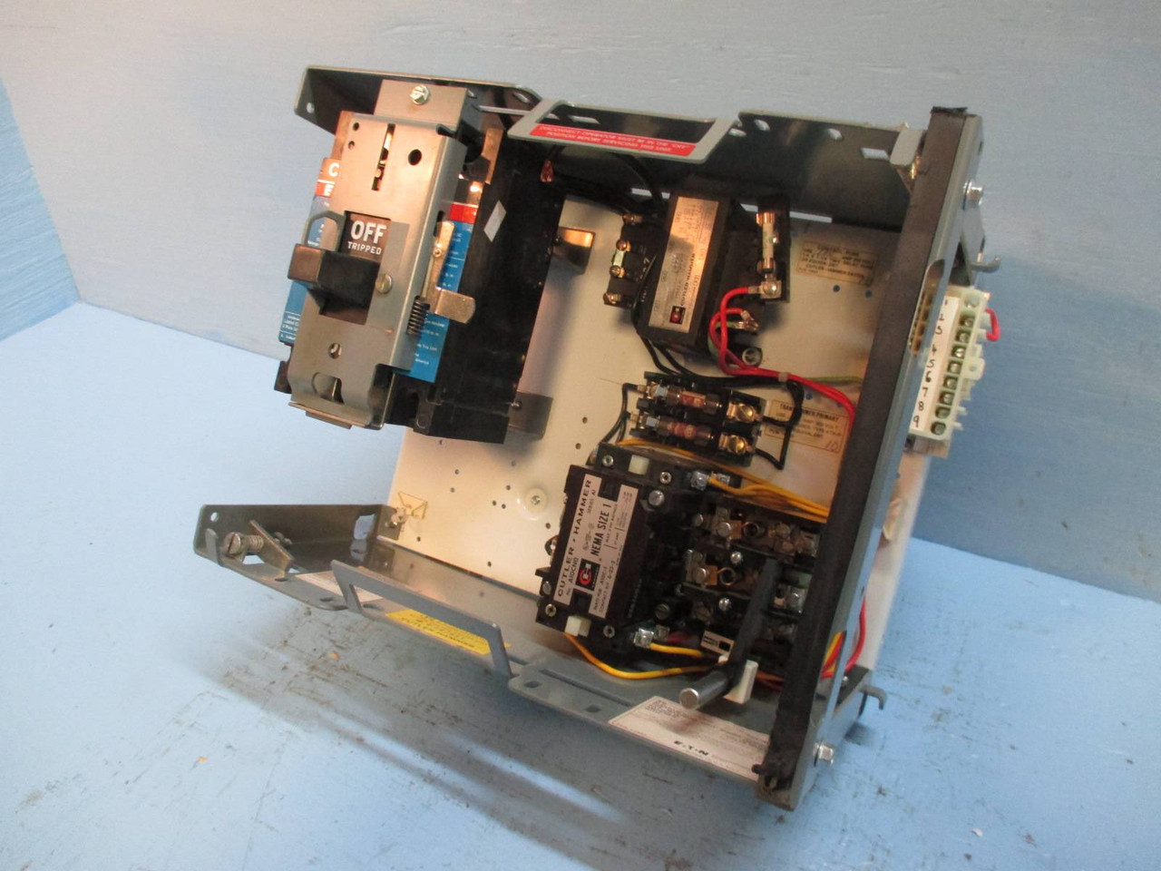 Cutler Hammer F10 Unitrol Size 1 Starter 15 Amp Breaker 12" MCC Bucket Sz1 C-H (TK0887-1)