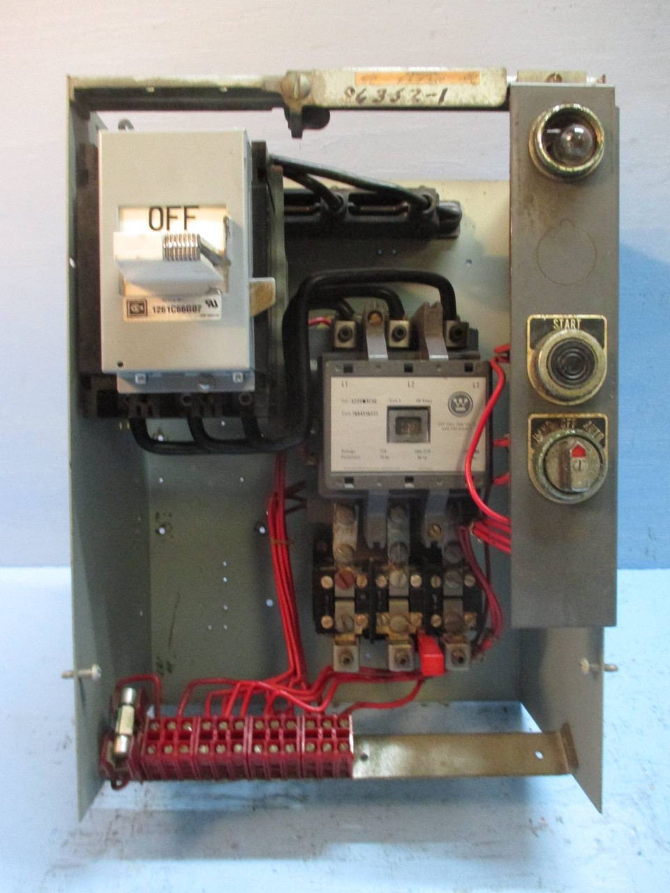 Westinghouse Type W Size 3 Starter 125A Breaker Motor Control Center Bucket 18" (TK0935-2)
