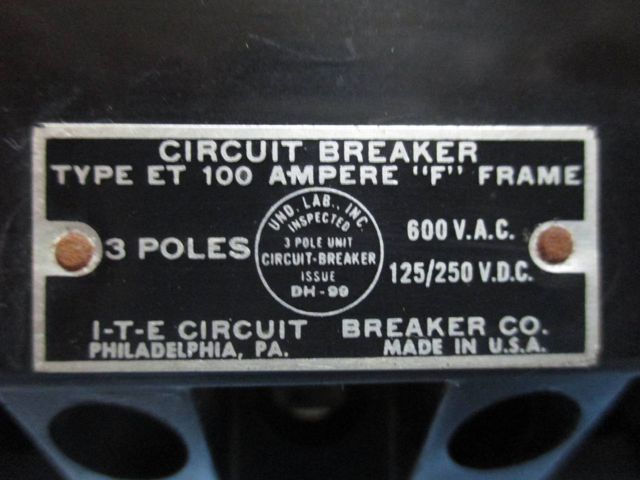 Allen Bradley 798 Series 70 Amp Breaker Type Feeder MCC MCCB Bucket 12" 70A (TK0959-1)